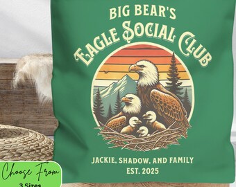 Eagle Social Club Tote Bag, Nature Lover Gift, Family Outing, Eco-Friendly Shopping, Outdoor Adventure Accessory, Big Bear Eagles Tote Bag