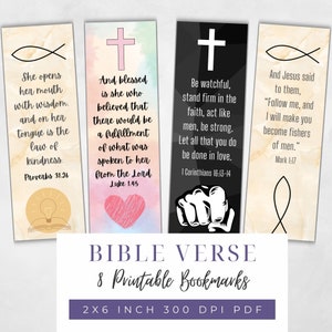 8 Printable Bible Verse Bookmarks