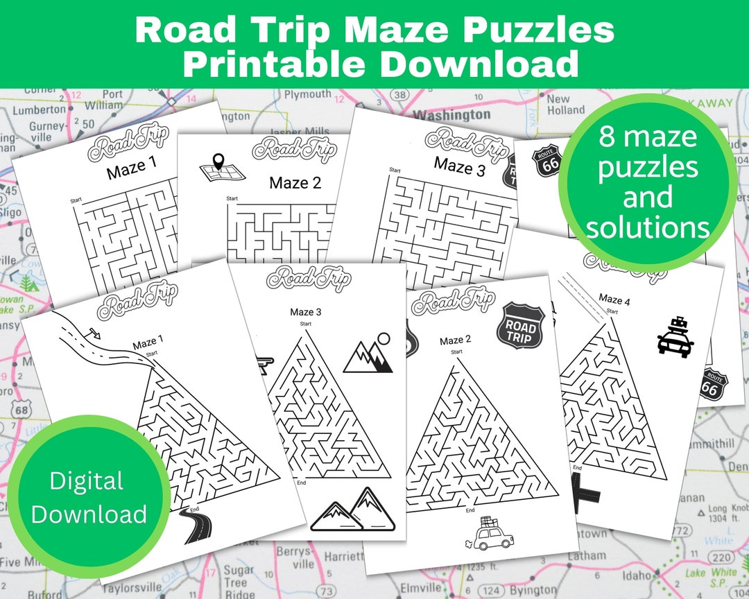 Road Trip Maze Puzzles 8 Unique Mazes for Endless Travel Entertainment