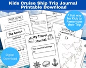 Kids Cruise Ship Travel Journal printable, Kids Trip activity, Printable Download for Kids, Kids Trip Journal, encourages observation skills