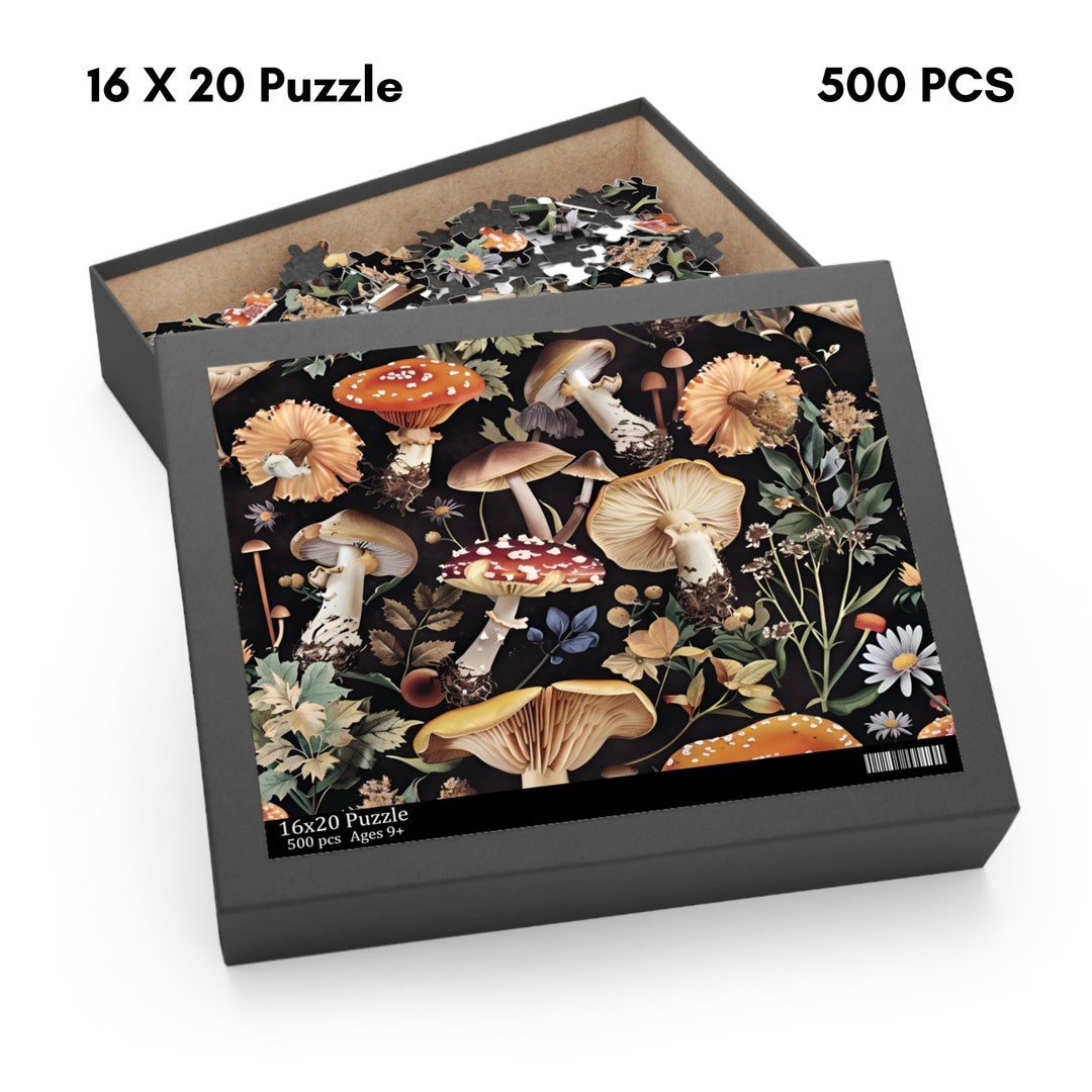 Mushroom Puzzle, 120, 252, 500 Pieces Jigsaw Puzzle, Puzzle for Adults ...