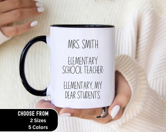 Personalized Elementary School Teacher Gift, Custom Elementary School Teacher Mug, Teacher Appreciation gift mug,Personalized thank you gift