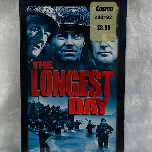 The Longest Day  Vintage Factory Sealed VHS Tape - John Wayne, Robert Ryan, Richard Burton - WWII Classic - 20th Century Fox 1962
