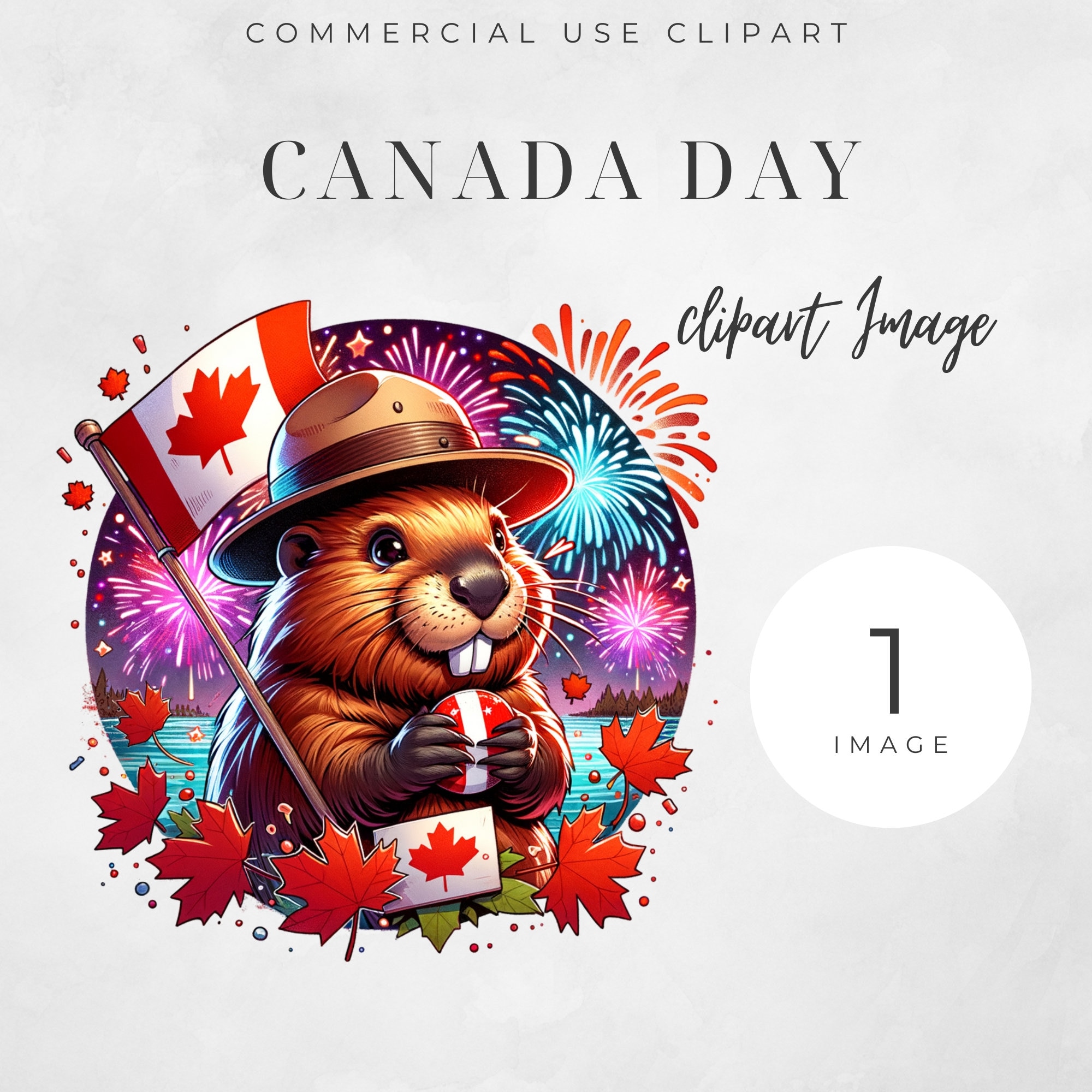 Canada Day Clipart, SINGLE IMAGE, Digital Download, Commercial Use ...
