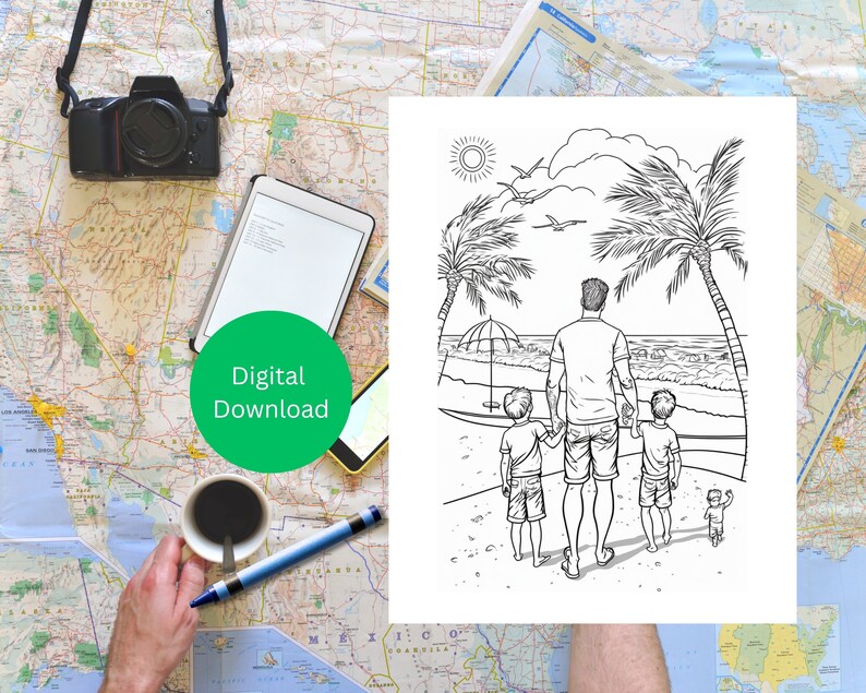 Kids Road Trip Coloring Pages Printable set of 20, Road Trip Activity