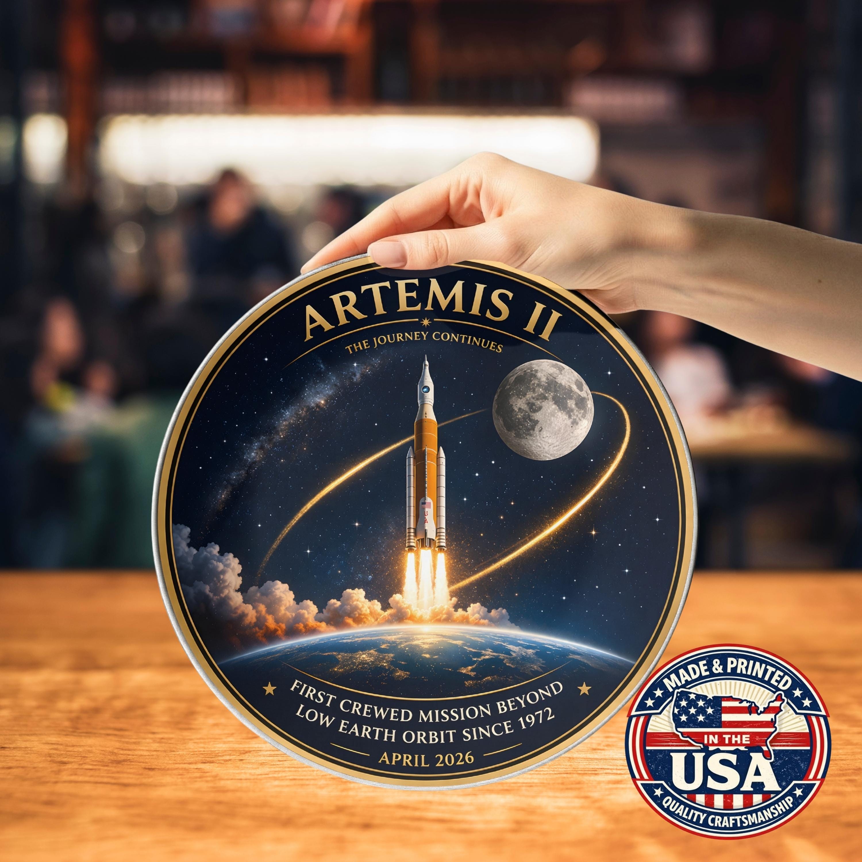 Launching Plate Artemis II Commemorative Plate April 2026, Space Launch Collector Plate ...