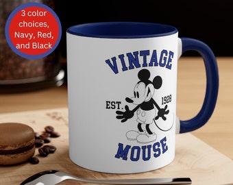 Vintage Mickey Color Ceramic Mug 11oz, Steamboat Willie, Original Character, Mickey Gift, Mug gift, Coffee Mug, Hot Chocolate Mug, Tea Mug