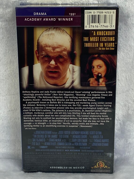 The Silence of the Lambs Vintage Factory Sealed VHS Tape