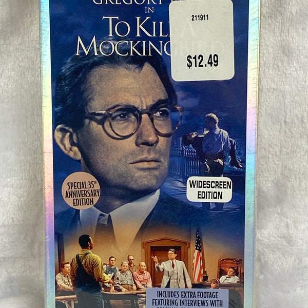 To Kill a Mockingbird Vintage Factory Sealed VHS Tape -  Gregory Peck - Widescreen Edition, 35th Anniversary Special -  Universal