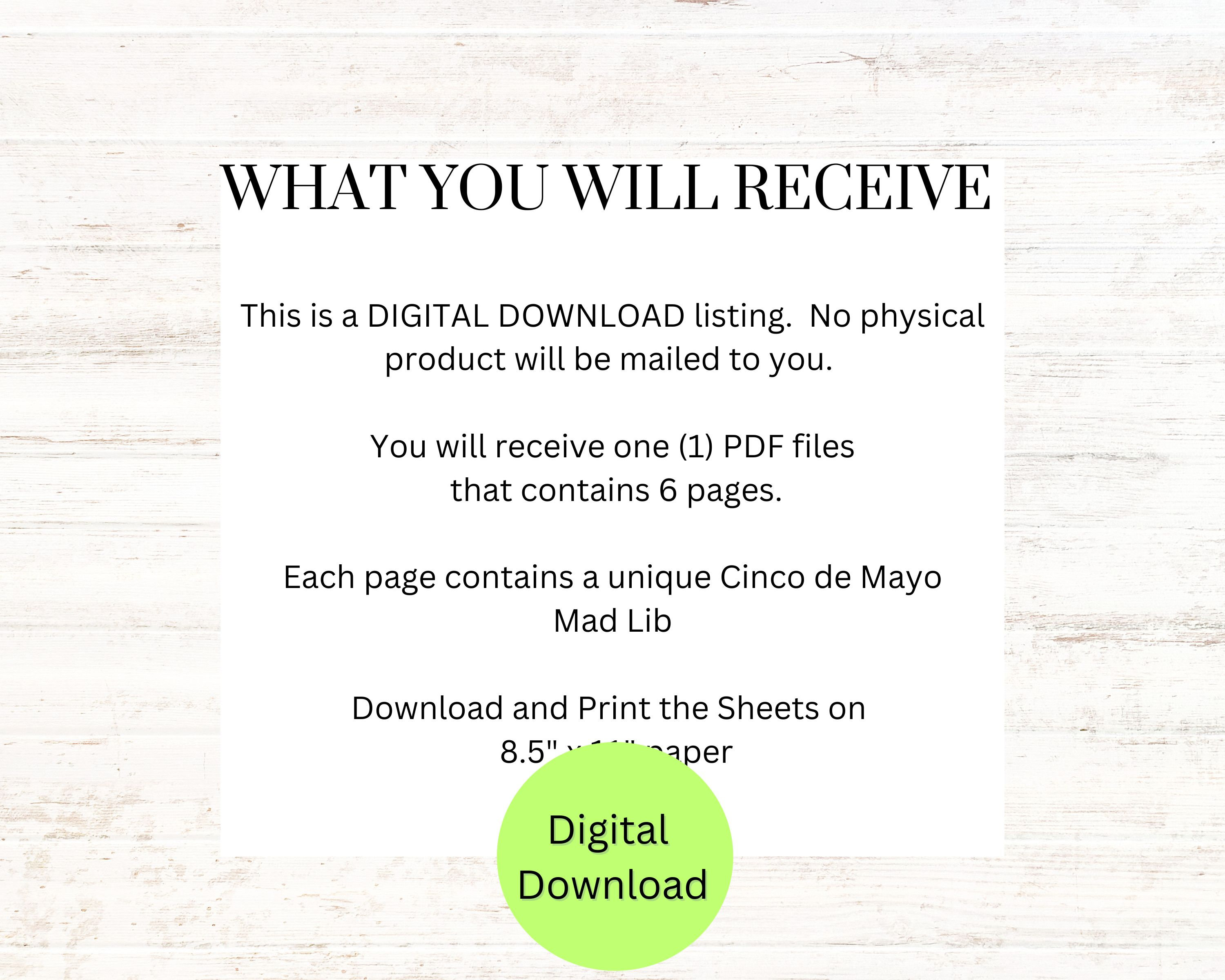 Cinco De Mayo Mad Libs Printable, Cinco De Mayo Party Games, Printable ...