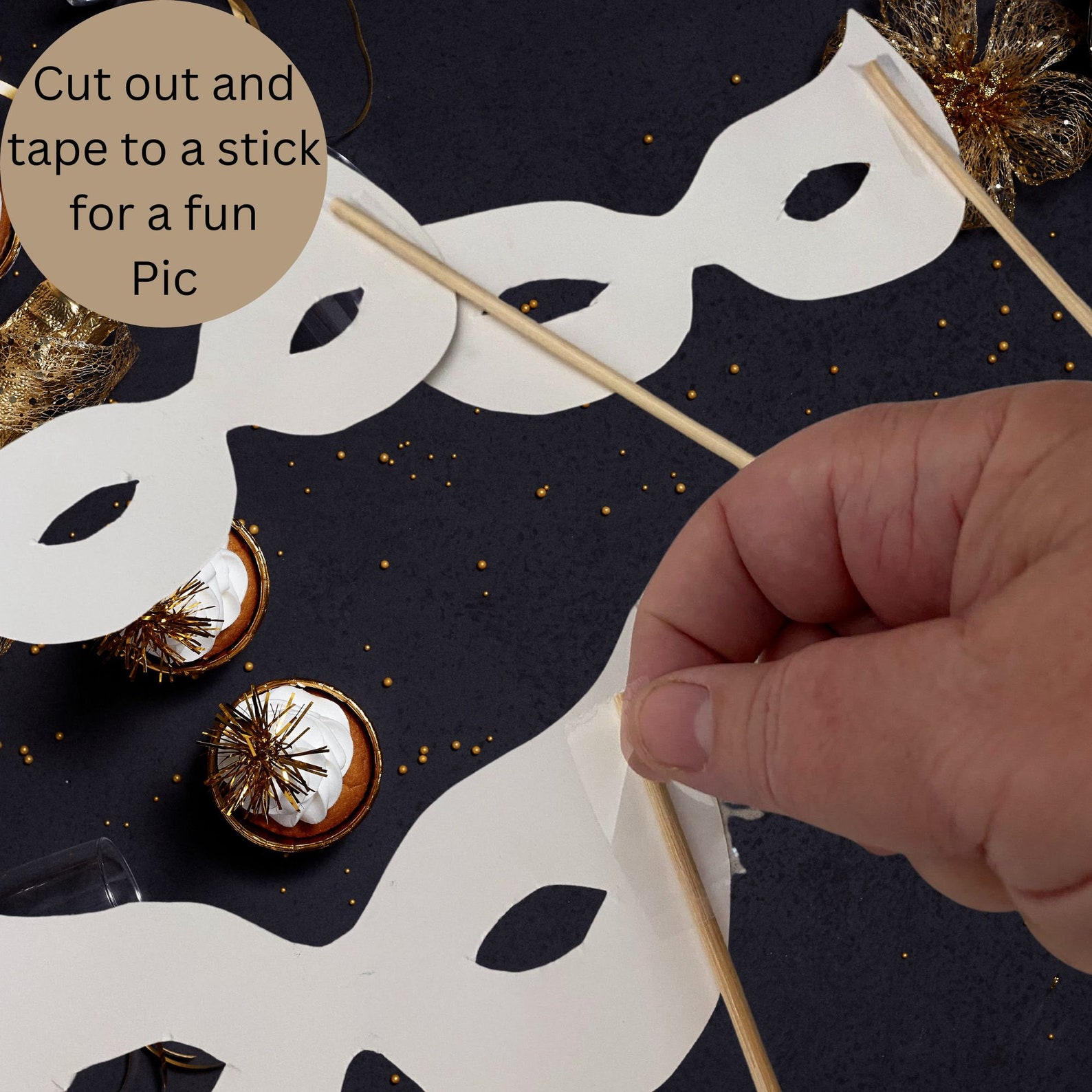New Years Eve Party Photo Booth Props Printable Download - Etsy