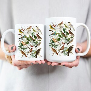 Vintage Birds Mug | Botanical Mug | Bird Lover Gift | Vintage Lover Gift