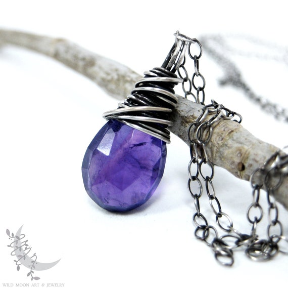 Dainty Amethyst Necklace, Sterling Silver Purple Amethyst Pendant, February Birthstone Necklace Jewelry, Petite Minimalist Amethyst Jewelry