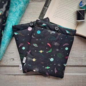 Deep Space Padded Kindle E-reader Sleeve | Handmade Book Cover, Cute Protective Pouch, Gifts for Booklovers, Travel Book Bag