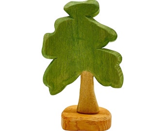 Handcrafted Open Ended Wooden Toy Tree and Landscaping - Oak Tree Medium