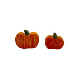 Handcrafted Open Ended Wooden Toy Tree and Landscaping - Pumpkins Set 2 Pieces