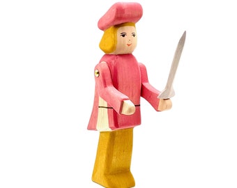 Handcrafted Open Ended Wooden Toy Figure Fairy Tale - Nobleman