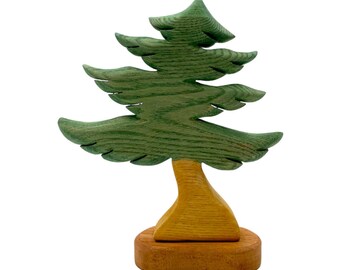 Árbol de juguete de madera de extremo abierto hecho a mano y paisajismo - Pine Tree Medium