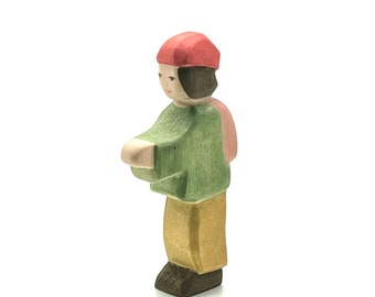 Handcrafted Open Ended Wooden Toy Figure Family - Shepherd Boy