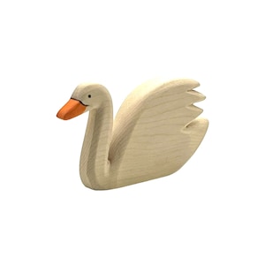 Handcrafted Open Ended Wooden Toy Animal - Swan high