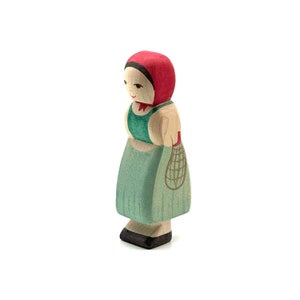 Handcrafted Open Ended Wooden Toy Figure Fairy Tale - Red Riding Hood