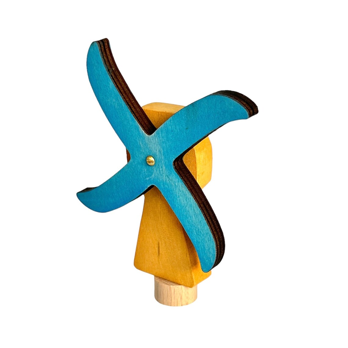 Handcrafted Open Ended Wooden Birthday Ring Ornament - Windmill - Etsy