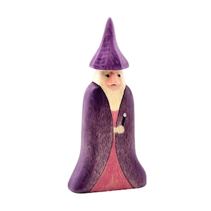 Handcrafted Open Ended Wooden Toy Figure Fairy Tale - Wizard
