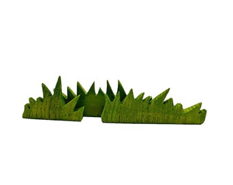 Handgemaakte open einde houten speelgoed boom en landschapsarchitectuur - gras 3 stuks