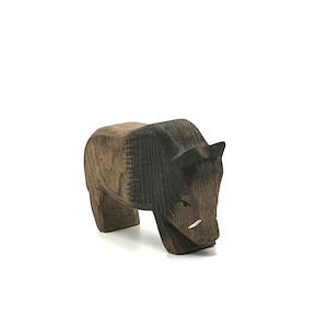 Handcrafted Open Ended Wooden Toy Animal - Wild Boar