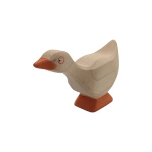 Hecho a mano de juguete de madera abierto animal de granja - Goose Standing