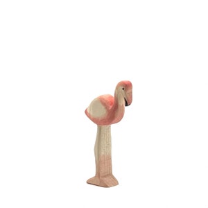 Handcrafted Open Ended Wooden Toy Animal - Flamingo