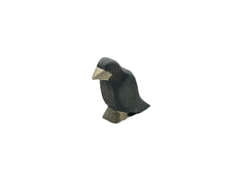 Handcrafted Open Ended Wooden Toy Bird - Raven