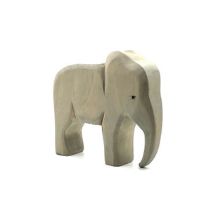 Handcrafted Open Ended Wooden Toy Animal - Large Male Elephant