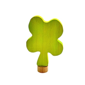 Handcrafted Open Ended Wooden Birthday Ring Ornament - Clover