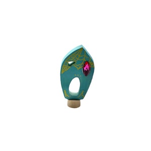 Handcrafted Open Ended Wooden Birthday Ring Ornament - Leaf House