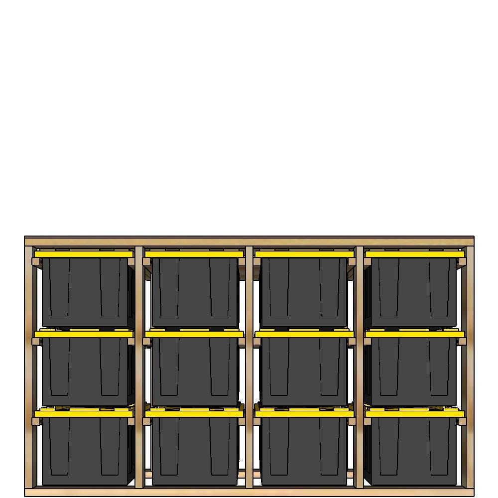 4x3 Tote Rack Plans for HDX 27-gallon Totes - Etsy