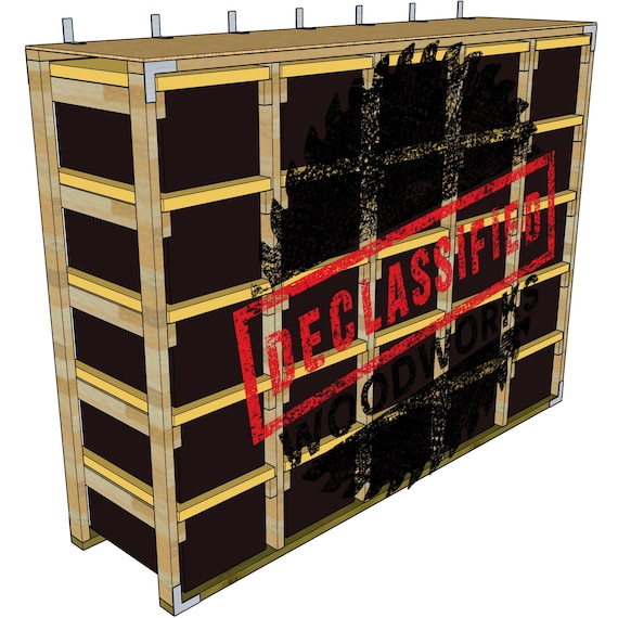 DIY Tote Rack Plans for the HDX 27 gallon Bins Sold by Home Depot 5 Columns 5 Rows Etsy