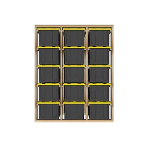 3x5 Tote Rack Plans for HDX 27-Gallon Totes