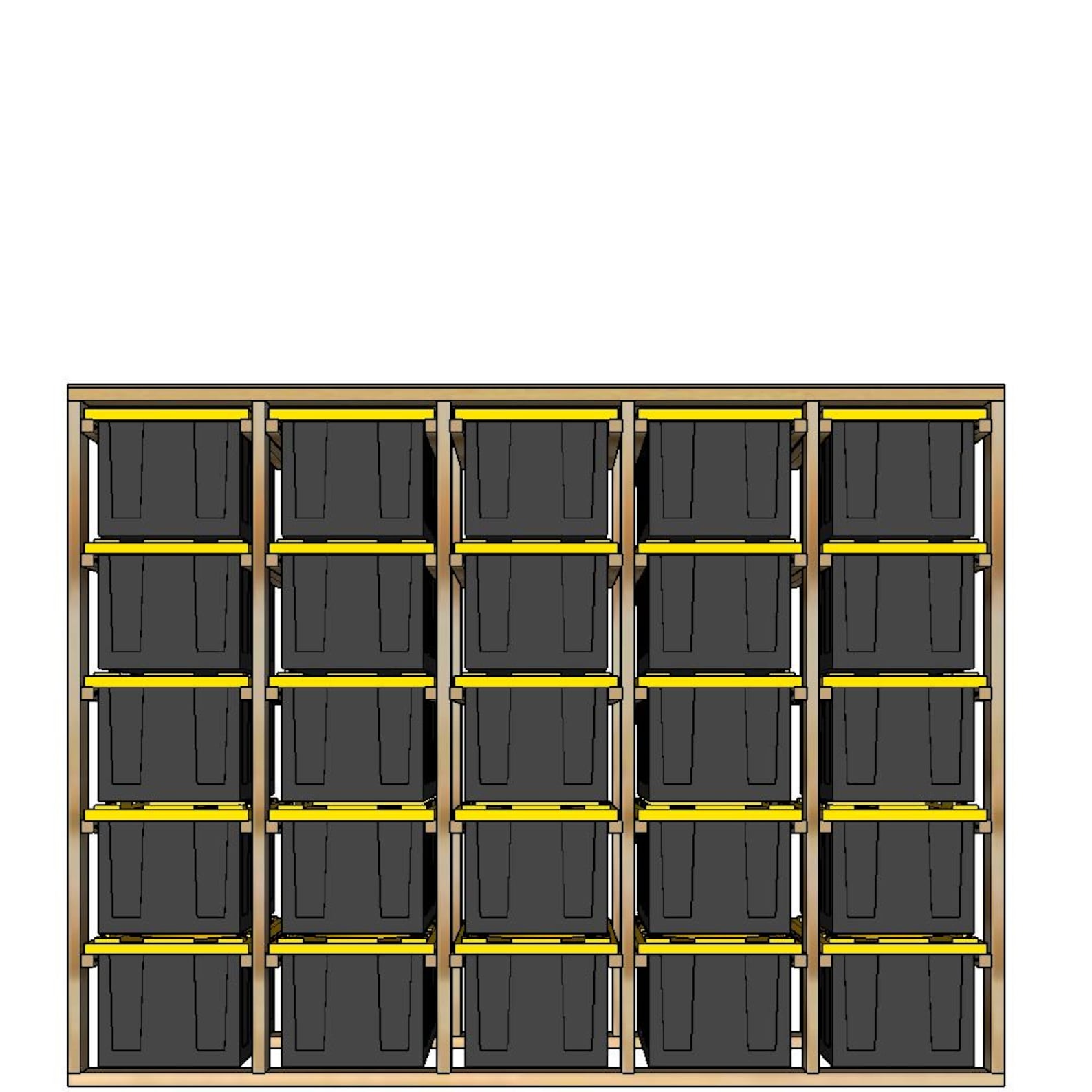 5x5 Tote Rack Plans for HDX 27-gallon Totes - Etsy