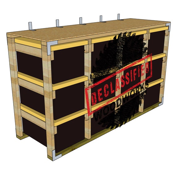 DIY Tote Rack Plans for the HDX 27-gallon Bins Sold by Home Depot