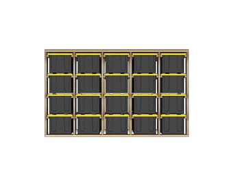 5x4 Tote Rack Plans for HDX 27-Gallon Totes