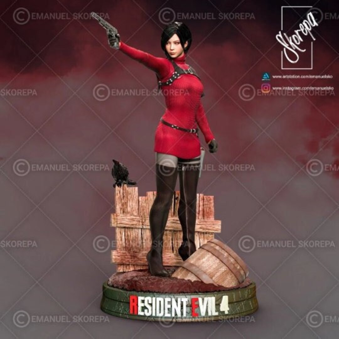 Ada Wong Mysterious Spy 3d Printed DIY Resin Statue Kit / -  Israel