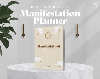 Manifestation Planner Bundle, Printable Self-Care Worksheet, Vision Board, Meditation Tracker Journal, Wellness, Health Goal