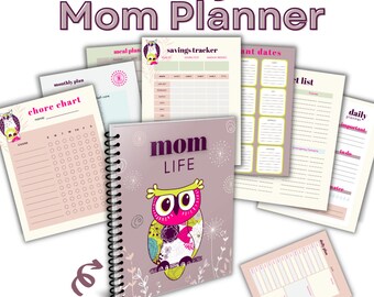 Print at Home Busy Mom Planner, Home Organizer, Family Planner, Digital Download, Printable PDF, Calendar, Schedule, Home Handbook