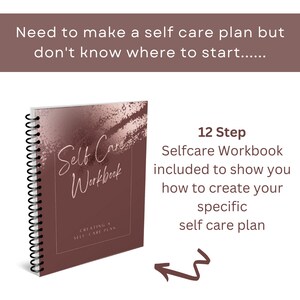 Printable at Home Self Care Workbook and Planner for Self Love, Self Discovery, 12 month undated calendar, US Letter, Instant Download image 3