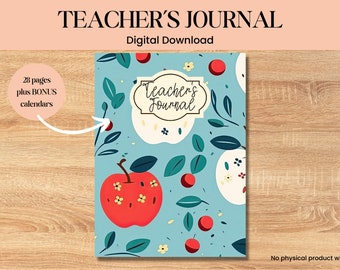 Ultimate Teacher's Journal: Undated Calendars | Printable Digital Download | Back to School Homeschool Material | Goal Planner for Educators