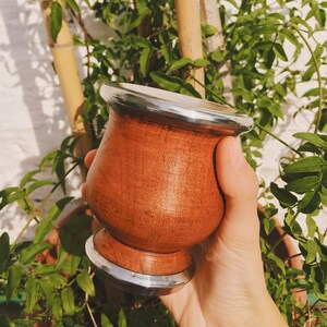Taza Mate de Madera + Yerba Mate Pajita, Kit natural de Yerba matero, madera de algarrobo mas Bombilla