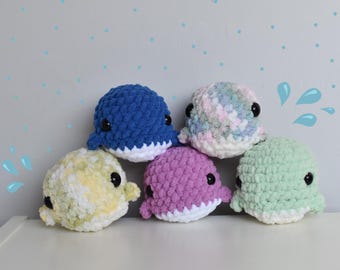 Whale Plushies, Crochet, Handmade, Soft Toy