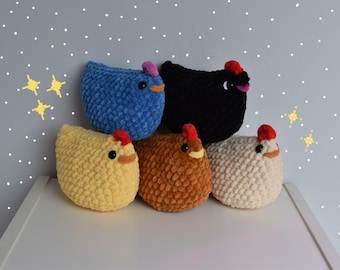 Chicken Plushies Inspired By Stardew Valley, Crochet, Handmade