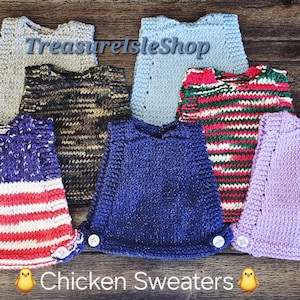 MADE BY HAND ~ Poultry Sweaters for Chickens